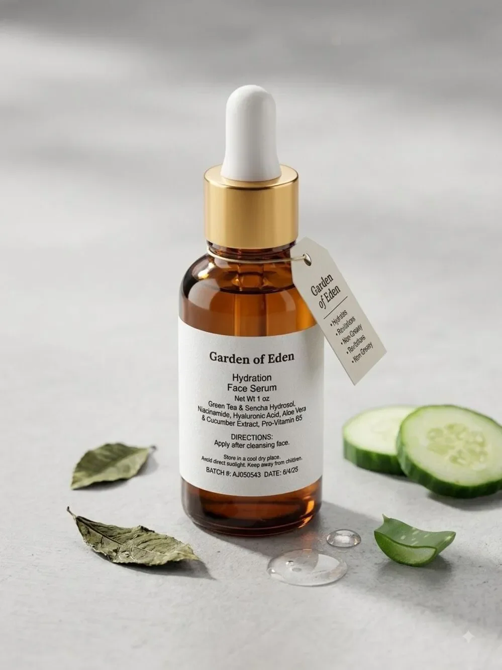 Garden of Eden Hydration Face Serum 1 oz Natural Hydrating Facial Oil Skincare